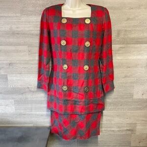 Santa Fe grey and red dress size 4